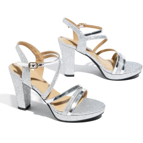 Image of Block Heeled Platform Sandals | Chunky Open Toe Shoes for Women