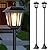 Greluna 68 Inches Solar Lamp Post Light Outdoor, Warm White, IP45 Waterproof Solar Post Lights Outdoor, Pole Lights Decorative Lamp for Yard Garden Patio Lawn Pathway Driveway Front/Back Door2 Pack,
