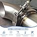 GAOLAOSY 2PCS 2.5 Inch V Band Clamp, 304 Stainless Steel Exhaust V Band Bolt Clamp, Universal Exchange Exhaust Accessories for Most Cars (2.5 Inch)