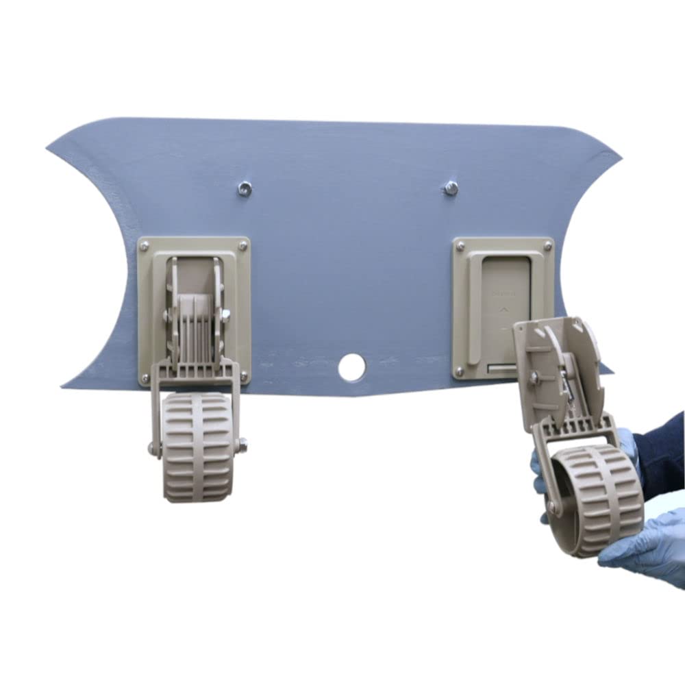 Detachable Compact Folding Dinghy Wheels for Boat, Inflatable RIB Dolly Launching Wheels, Marine