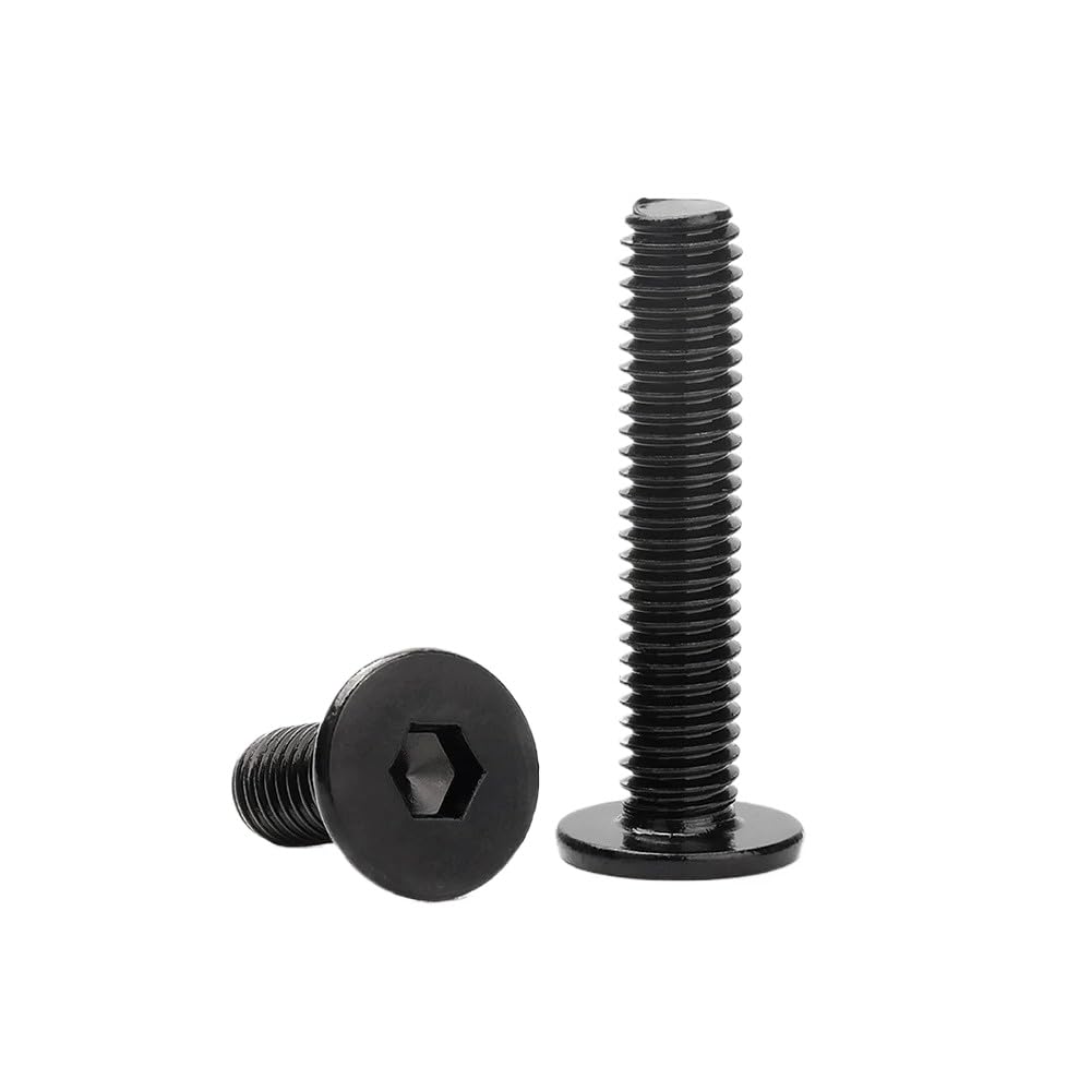 M2 / M2.5 / M3 / M4 / M5 / M6 / M8 Tornillos de cabeza plana avellanada de acero 10,9 negro (M2,5-0,45 x 35 mm - 100 piezas)