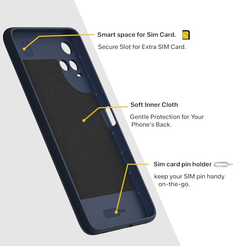Image of Pikkme Back Cover for Vivo Y21 2021 / Y33s Camera Protection 3D Hexa Cube Design Silicone Protective Bumper Case (Blue)