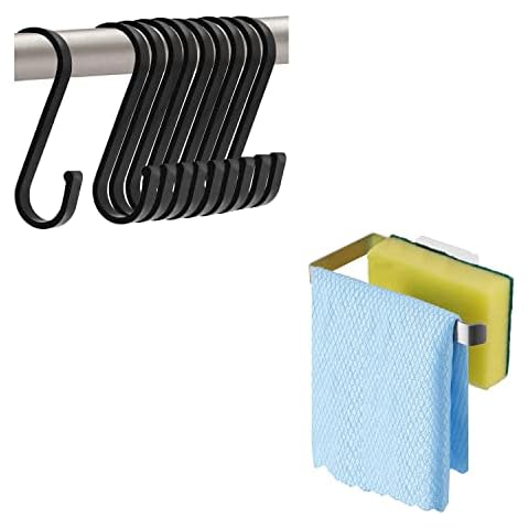 GAViA S Hooks Heavy Duty +Adhesive Sponge Holder and Dish Cloth Hanger Cover