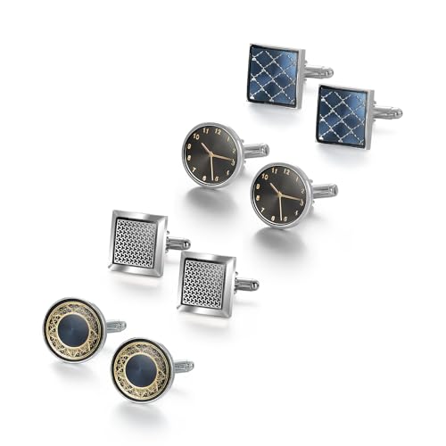 wynameleri Classic Cufflinks for Mens Business Daily or Important Occasion with Luxury Gift Box