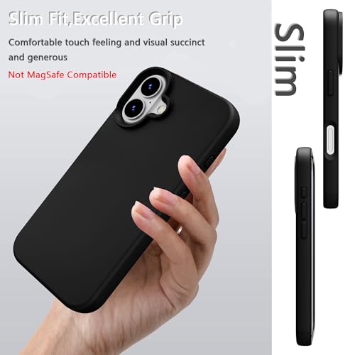 Image of iPhone 17 Case Silicone,Soft Microfiber Lining(Black)