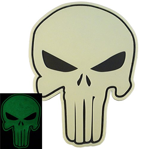 2AFTER1 GITD PVC 3D Rubber Punisher Skull USA Sealteam DEVGRU Glow Dark Hook-and-Loop Patch
