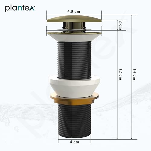 Image of Plantex Pure Brass Waste Coupling for Wash Basin /5 inch Drain Out let System Fully Thread Pop up Coupling for Wash Basin (Brass Antique - Pack of 1)