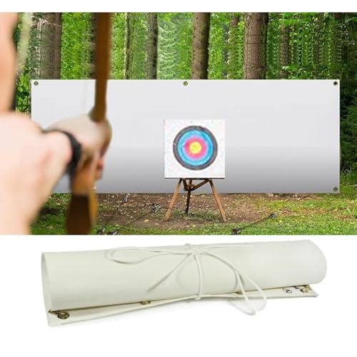 Heavy Duty Archery Backstop with Rope, 2mm Thick, Withstand 50lbs Draw, Compound Recurve Shooting Practice for Backyard, Saves of Time(150x268cm)