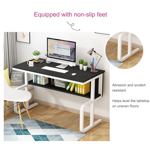 Bureau d'ordinateur moderne pour petits espaces et télétravail - 7