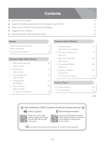 Image of Oswaal Class 10 ICSE Question Bank English Paper-2 Literature (2017 - 2026) |For 2027 Exam Chapter-wise & Topic-wise with Competency Based Questions | ... | Self-Assessment Papers | Practice Papers
