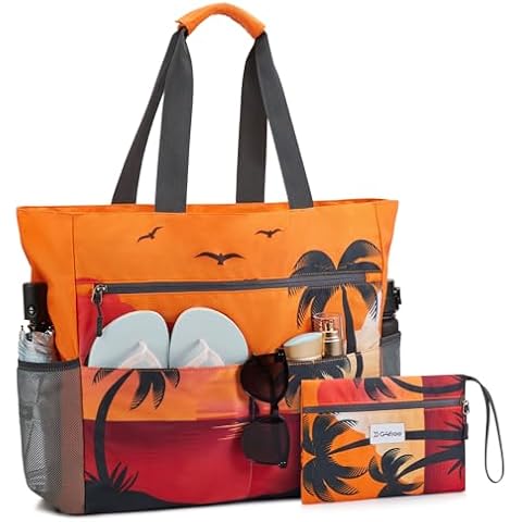 G4Free Large Waterproof Beach Tote Bag Cover