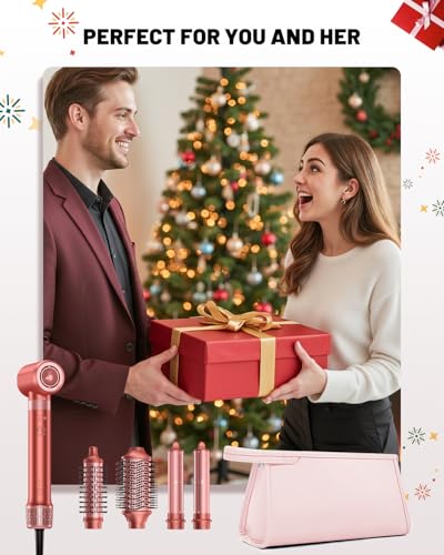 Save 43% on Hot Air Styler 5-in-1 Hair Dryer Brush with Auto Curlers