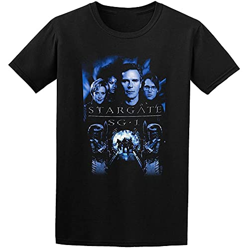 Stargate Sg-1 Show Sg1 Stargate Command - Camiseta de mezcla de algodón para hombre, Negro, L