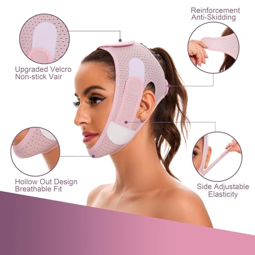 Máscara V-Line removedor de queixo, eliminador de queixo, evita flacidez em forma de V, cinto facial