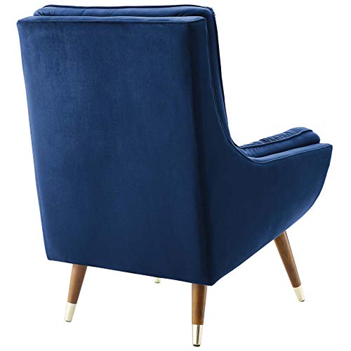 Sillón Plegable Terciopelo Azul Marino miniatura 3