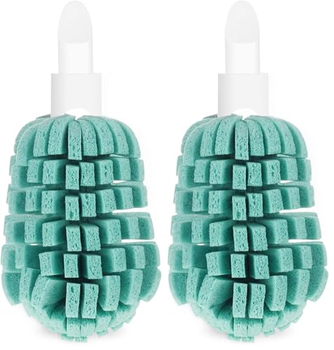 Image of Full Circle Magic Wand Replacement Head - Sponge Head for Washing Glasses - Non Scratch Glass Safe Scrubber Sponge (Pack of 2)