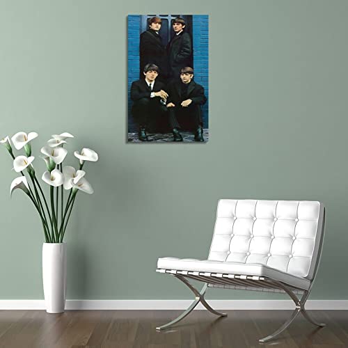 Poster décoratif sur toile pour chambre à coucher et chambre à coucher des Beatles (60 x 90 cm) - Les Beatles, Paul McCartney, John Lennon, RIngo Starr, George Harrison Poster décoratif sur toile pour chambre à coucher et chambre à coucher des Beatles (60 x 90 cm) – Image 6