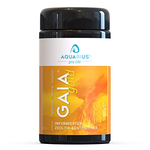 AQUARIUS pro life ® - GAIAgold® Zeolith Bentonit Pulver Mix 300g I in Mironglas - informiert & energetisiert nach HP E.S. Scheller I Das ORIGINAL I Made in Germany Cover