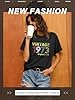Dresswel Women Vintage 1973 T-Shirt 50th Birthday Gifts Crew Neck Short Sleeve Retro Classic T Shirts #2