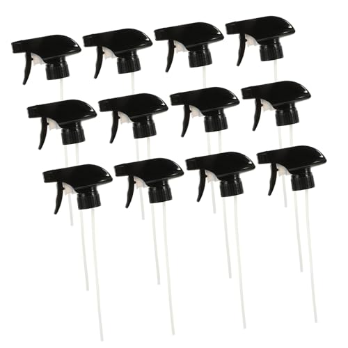 TOBBOMEY 12 piezas Boquillas de Pulverizador Resistente Ácidos y Álcalis Cabezal de Presión Ergonómico para Botellas de Spray Boquilla para Niebla Fina Limpieza y Jardinería