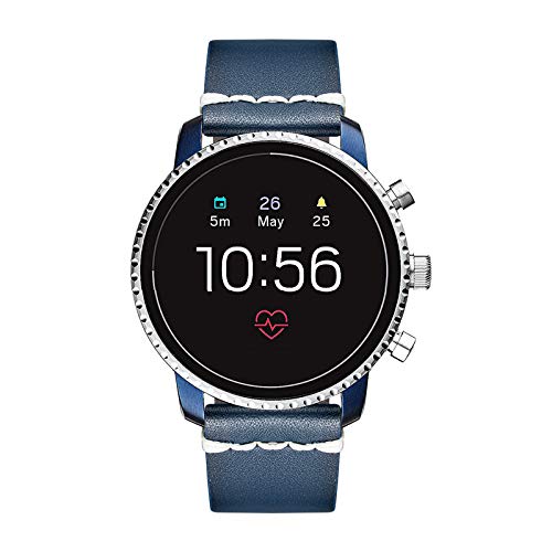 Watch Bands Compatible with Fossil Q Venture Gen 5 Carlyle/Julianna/Gen 3 Explorist/Gen 4 Venture HR/Sport 41mm 43mm/Hybrid Smartwatch Retro 2 Types Thick Line Oil Wax Leather Watch Strap(18/22/24mm)