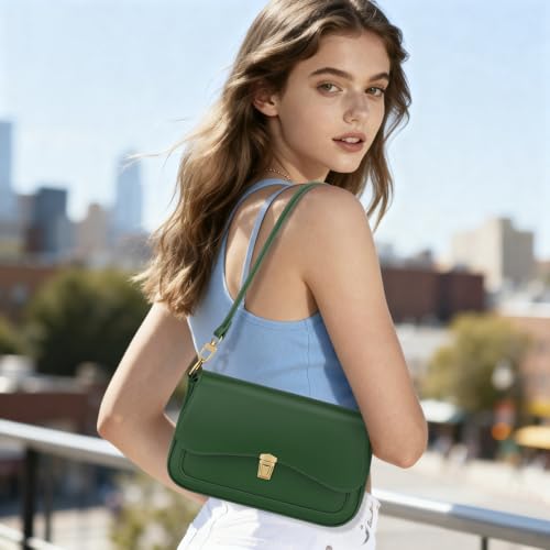 Image of KKXIU Small Shoulder Bag for Women Cute Hobo Handbags Mini Clutch Purses | Classic Trendy Retro Underarm Crossbody Bag with Detachable Straps, Zipper Closure