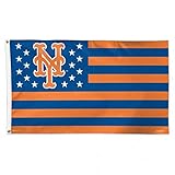 MLB New York Mets 02714215 Deluxe Flag, 3' x 5'