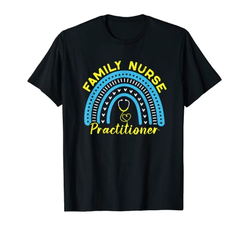 Familia Enfermera Practicante Rainbow FNP Estudiante de Enfermería RN Camiseta