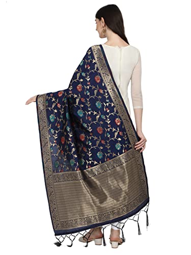 Image of DEVANGI Women's Floral Silk Blend Dupatta