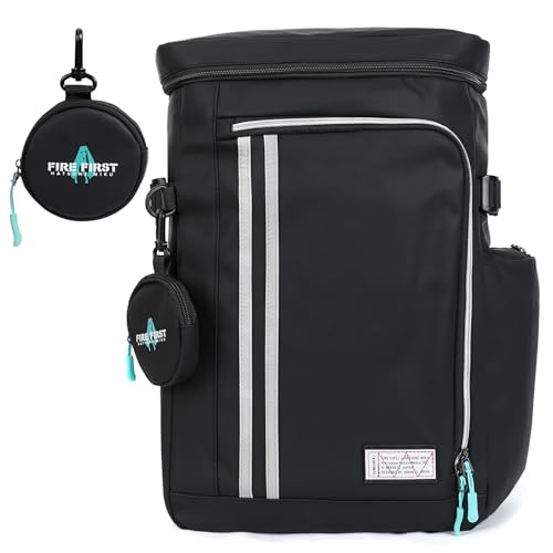 Image of FIREFIRST x Hatsune Miku Backpack-Black,19L-Miku Merch Birthday Gift | Includes a Mini Storage Pouch,Insulated Pockets,Miku Laptop Backpacks for Outdoor,Travel,Concerts,Miku Cosplay