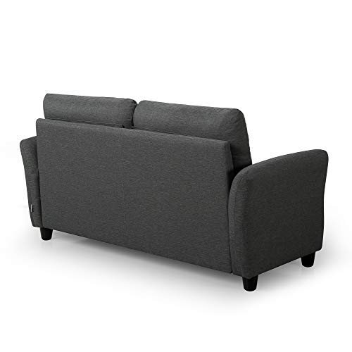 Image of Zinus Ricardo Loveseat Sofa, Tufted Cushions, Easy, Tool-Free Assembly, Dark Grey