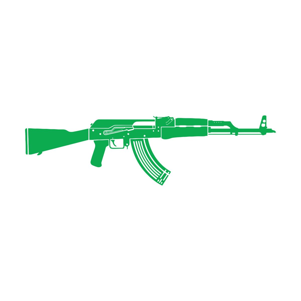 AK47 Gun Army Solider Wall Sticker Boy Room Bedroom Ak47 Rifle Clip Fir earm Wall Decal Play Room Living Room Vinyl Small - 17x56cm โ image 1