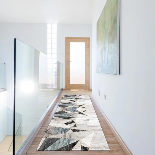 Alfombra larga para pasillo moderno de 60x350 cm y lavable en casa 6
