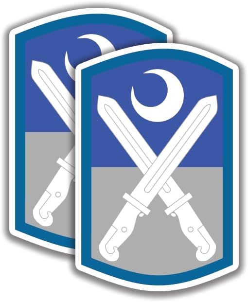 218. Brigada de Infantería de los Estados Unidos Calcomanías 2 Calcomanías Insignia 5 pulgadas de ancho x 7.5 pulgadas de alto Bogo Ventana de Coche