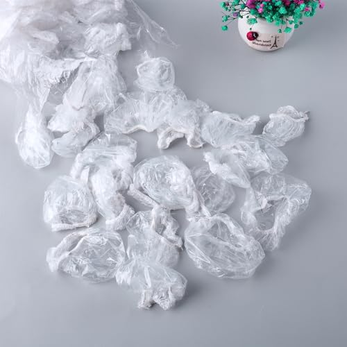 100 Stück Wasserdichte Einweg Ohrenschützer,Dusche Ohr Abdeckung,Transparente Ohrabdeckung mit Elastischen Bändern,für Bad, Friseursalon,Dusche,Spa