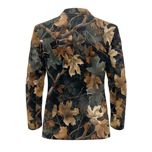 TOADDITDO Camo Tree Leaf Print Men's Sport Coats Blazers Casual One Button Business Suit Jacket2