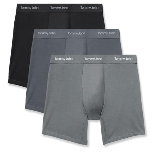 Tommy John Men's Luxe Modal 6" Boxer Brief Underwear 3-Pack