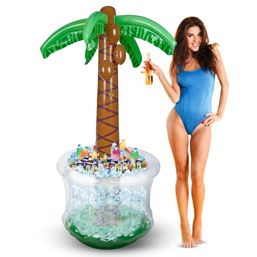 Inflatable Palm Tree Cooler 60' - Blow Up Palm Tree Luau Hawaiian Tropical Beach Theme Summer...