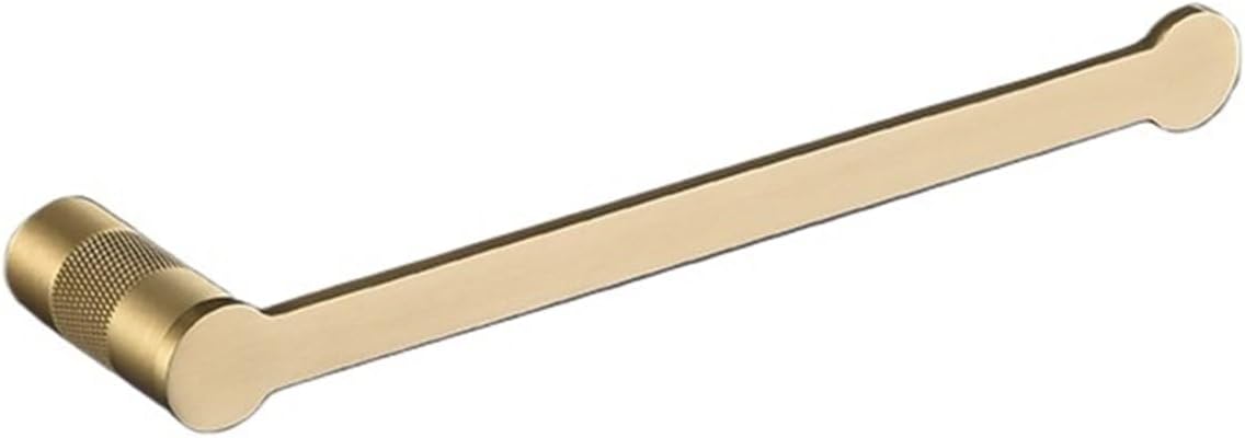 Brushed Gold Knurled Brass Kit Towel Bar Ring Robe Hook Paper Holder Towel Ring Bathroom Hardware Accessories Set(Single Robe Hook)