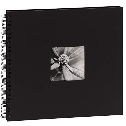 Hama Fotoalbum Jumbo 36x32 cm (Spiral-Album mit 50 schwarzen Seiten,...
