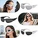 Sdfvsdg 3Pack Y2K Wrap Around Sunglasses for Men Women Silver Glasses Retro 90s Fashion Sport Shades Eyeglasses