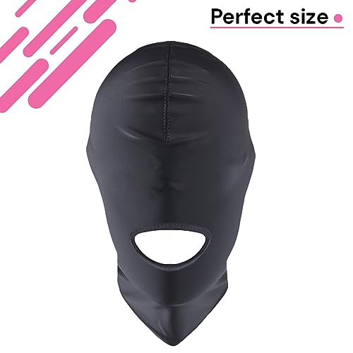 BDSM Maske Spandex-Material Bondage sm Mund öffnen Fetisch Sex toys Schwarze Größe S/M Einzigartige Erlebnisse für die frau Sexspielzeug Elastisch für Paar kopfmaske sexmaske FOPS B23-5