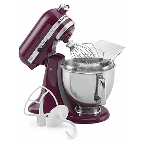 Image of KitchenAid KSM150PSBX Artisan Series 5-Qt. Stand Mixer with Pouring Shield - Bordeaux, 5 Qt