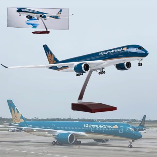 Modelo Avión Vietnam A350 coleccionables réplica de resina 18.5'' escala 1:130 con ruedas