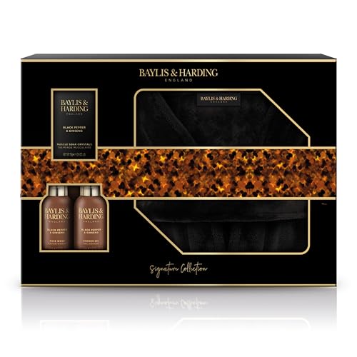 Baylis & Harding Black Pepper & Ginseng Luxury Gown Set (Pack of 1) - Vegan Friendly