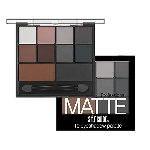 SNOVO 10-color eyeshadow palette, full matte palette with makeup brush, eye makeup set