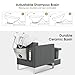 BarberPub Backwash Shampoo Ceramic Bowl and Chair Set for Salon for Hair Stylist, Adjustable Hair Wash Bowl Unit Station for Spa Beauty Salon Barbershop 9093 (Grey)