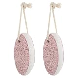 EPIGEIST Pietra Pomice per Piedi 2 Pezzi Lima per Piedi Ellittica in Pietra Lavica Rosa Nordica Strumento Esfoliante per Rimozione Calli e Pelle Morta Casa e Pedicure Professionale