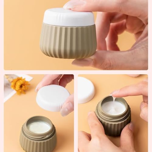 Image of HELIMIX Containers Cream Jars for Toiletries Kit BPA Free, Leak-proof 40ml Travel Size Containers, Travel Accessories Organizer with Lid for Cosmetic Face Hand Body Cream