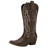 HISEA Rollda Cowboy Boots Women Western Boots Cowgirl Boots Ladies Pointy Toe Fashion Boots